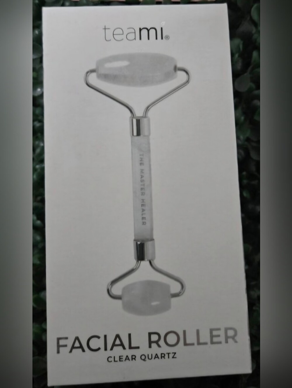 Teami Blends Clear Quartz Facial Roller Skin Care Massage Tool Depuffing NIB